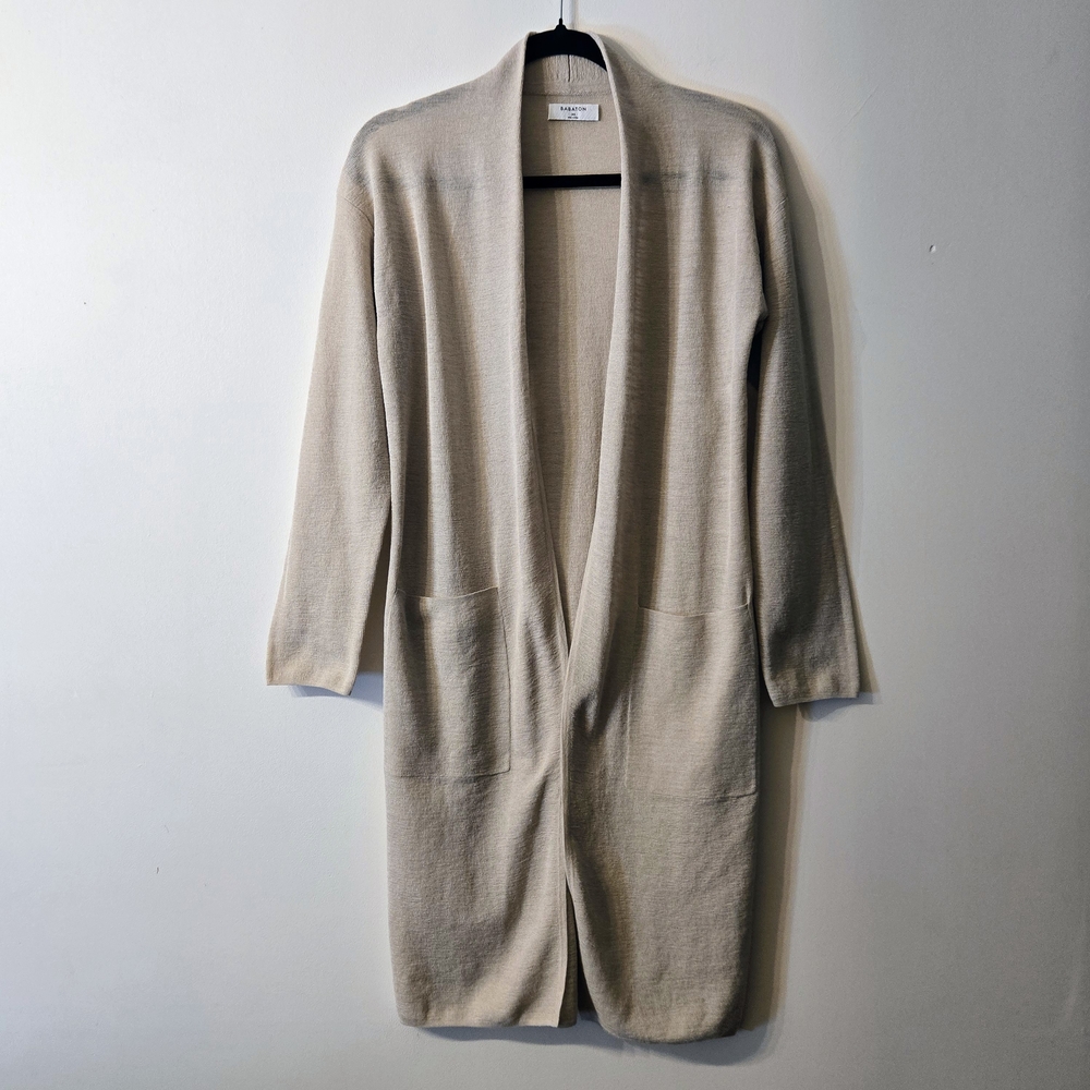 Babaton Aritzia Oatmeal Longline Cardigan